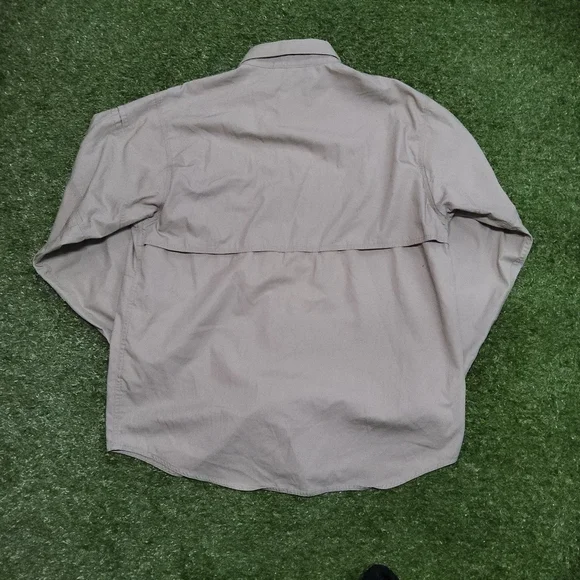 5.11 Tactical shirt Mens Beige Long Sleeve Button Up Winter Warm Size L 4771 - Picture 7 of 7